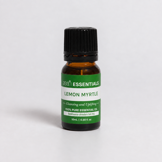 Lemon Myrtle Essential Oil 10mL bottle, front view